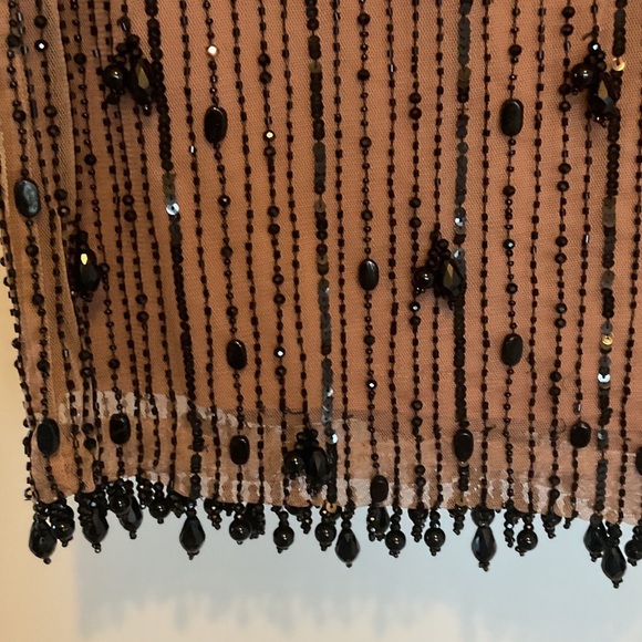 NBD.  EMBELLISHED. Elegant Black and Tan One-Shoulder Dress MINISIZE XXS - Picture 8 of 14